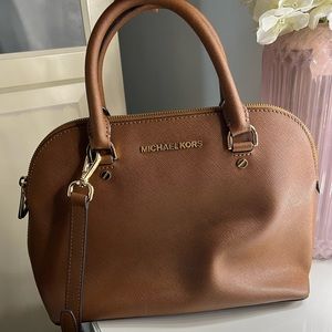 Michael Kors brown letter crossbody . Great condition